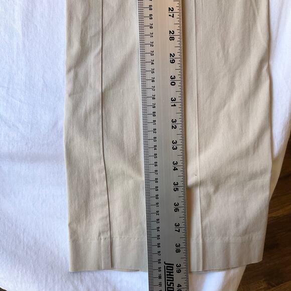 7th Ave. New York Women Khaki Pants size 8 Formal Wide Leg Light Beige - Picture 3 of 11